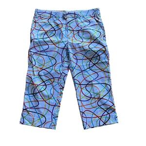 Loudmouth Golf Pants Multicolor Scribblz White 38 X 34L Stretch Golf‎ Y2K Vibes